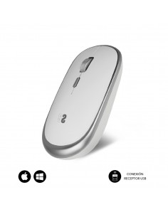 SUBBLIM Ratón Inalámbrico Mini Wireless Mini Mouse Silver