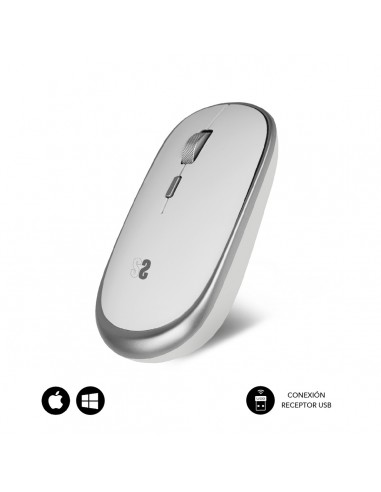 SUBBLIM Ratón Inalámbrico Mini Wireless Mini Mouse Silver