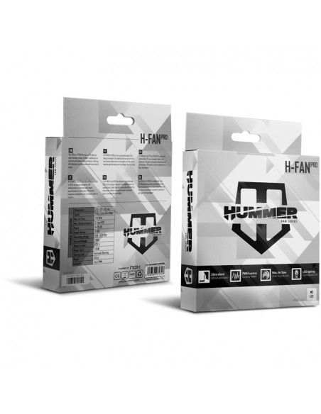 NOX H-FAN PRO Carcasa del ordenador Ventilador 12 cm Negro, Blanco