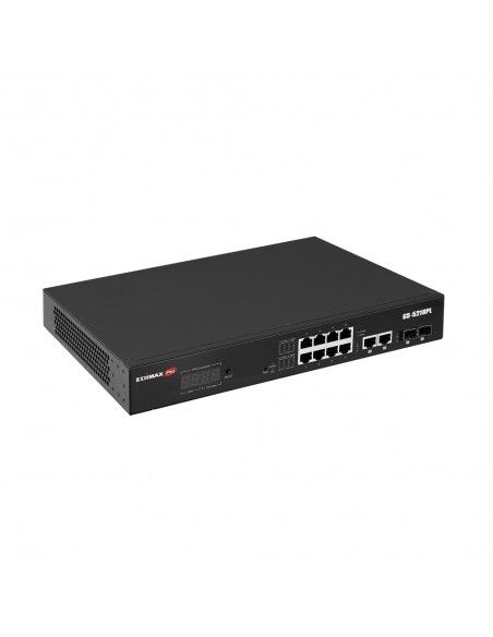 Edimax GS-5210PL switch Gestionado Gigabit Ethernet (10 100 1000) Negro