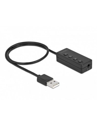 DeLOCK 66731 cable de audio 0,4 m 2 x 3.5mm USB tipo A Negro