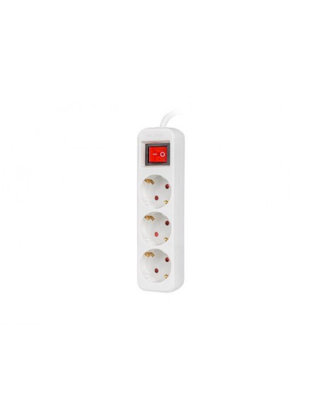 Lanberg PS1-03F-0150-W base múltiple 1,5 m 3 salidas AC Interior Blanco
