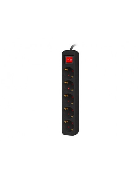 Lanberg PS1-05F-0150-BK base múltiple 1,5 m 5 salidas AC Interior Negro