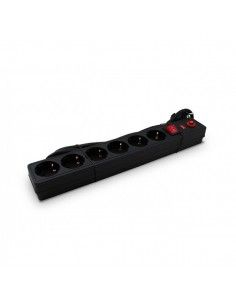 3GO REGP6 base múltiple 1,5 m 6 salidas AC Interior Negro