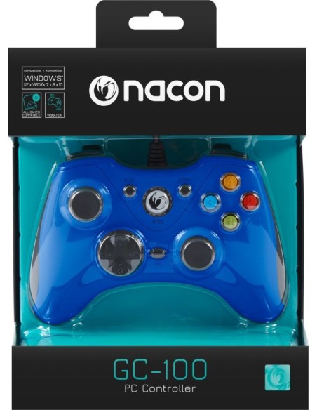 NACON PCGC-100BLUE mando y volante Azul USB Gamepad Analógico PC