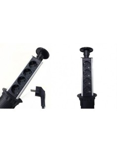 Phasak BN 6014 limitador de tensión Negro, Azul 4 salidas AC 1,5 m