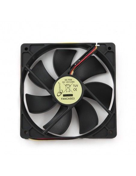 Gembird FANCASE3 computer cooling system Carcasa del ordenador Ventilador 12 cm Negro