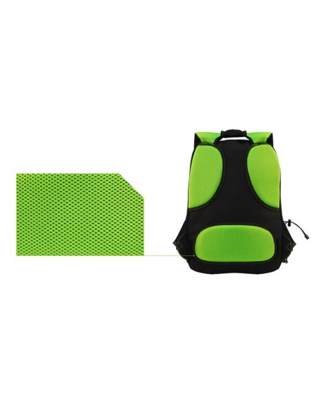 KeepOut BK7GXL mochila Negro, Verde Imitación piel, Nylon