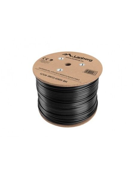 Lanberg LCU6-30CU-0305-BK cable de red Negro 305 m Cat6 U UTP (UTP)