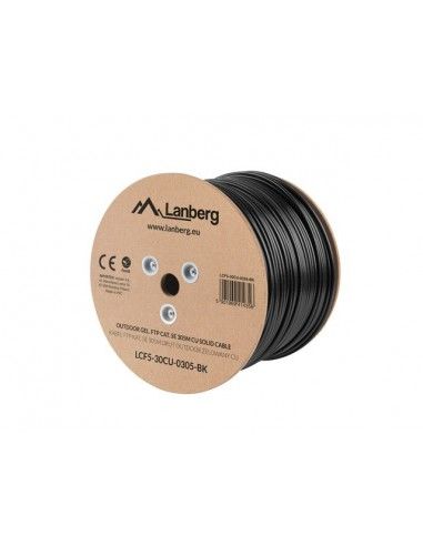 Lanberg LCF5-30CU-0305-BK cable de red Negro 305 m Cat5e F UTP (FTP)