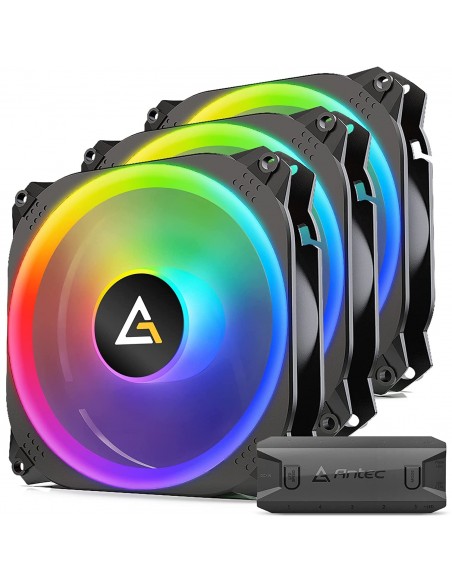 Antec Prizm X 120 ARGB 3+C Carcasa del ordenador Air cooler 12 cm Negro 3 pieza(s)