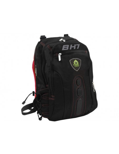 KeepOut BK7R mochila Negro, Rojo Nylon
