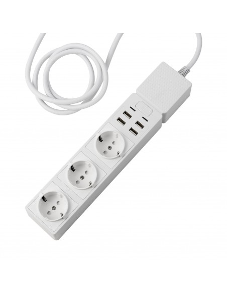 Edimax SP-1123WT base múltiple 1,5 m 3 salidas AC Interior Blanco