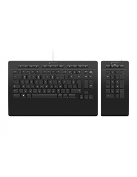3Dconnexion Keyboard Pro with Numpad teclado USB Negro