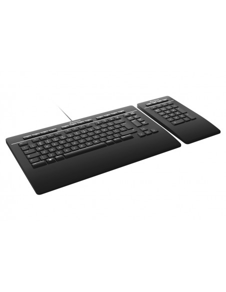 3Dconnexion Keyboard Pro with Numpad teclado USB Negro