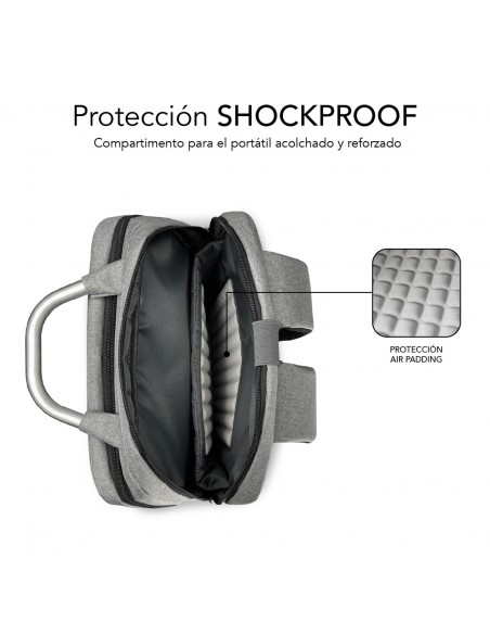 SUBBLIM MOCHILA ELITE AIRPADDING 15.6'' GREY