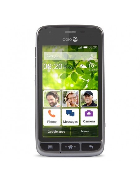 Doro Liberto 820 Mini 10,2 cm (4") Android 4.4.2 3G MicroUSB 4 GB 1500 mAh Negro, Plata