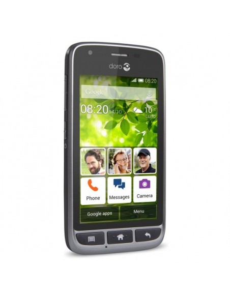 Doro Liberto 820 Mini 10,2 cm (4") Android 4.4.2 3G MicroUSB 4 GB 1500 mAh Negro, Plata