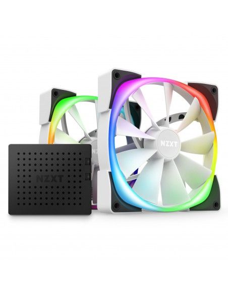 NZXT Aer RGB 2 Carcasa del ordenador Enfriador 14 cm Blanco 2 pieza(s)