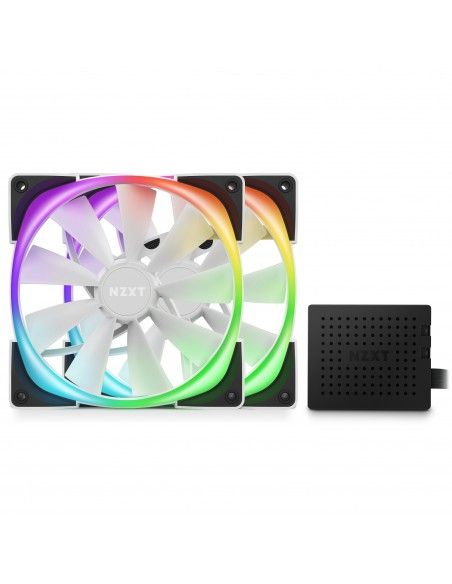 NZXT Aer RGB 2 Carcasa del ordenador Enfriador 14 cm Blanco 2 pieza(s)