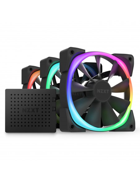NZXT Aer RGB 2 Carcasa del ordenador Ventilador 12 cm Negro 3 pieza(s)