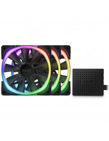 NZXT Aer RGB 2 Carcasa del ordenador Ventilador 12 cm Negro 3 pieza(s)