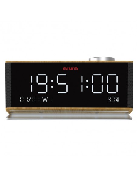 Aiwa CR-90BT despertador Reloj despertador digital Madera