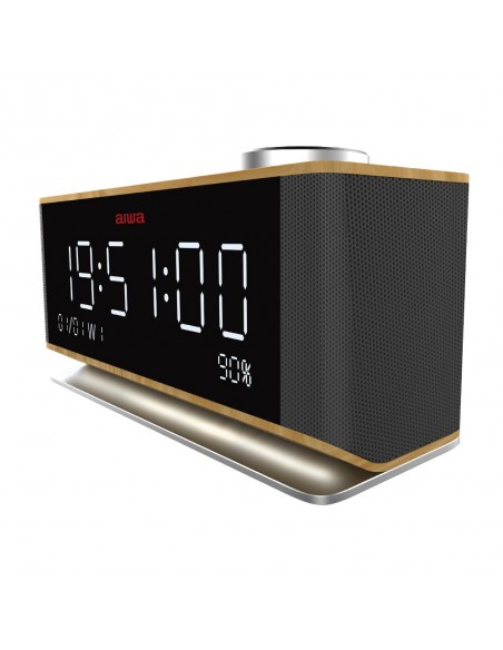 Aiwa CR-90BT despertador Reloj despertador digital Madera