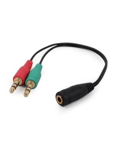 Gembird CCA-418 cable de audio 0,2 m 3,5mm 2 x 3.5mm Negro, Verde, Rojo
