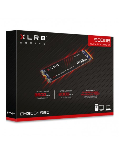 PNY XLR8 CM3031 M.2 500 GB PCI Express 3.0 3D NAND NVMe