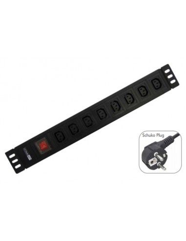 WP WPN-PDU-G05-08 base múltiple 2 m 8 salidas AC Negro
