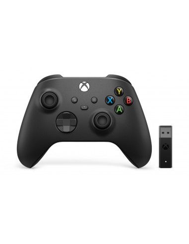 Microsoft Xbox Wireless Controller + Wireless Adapter for Windows 10 Negro Gamepad PC, Xbox One, Xbox One S, Xbox One X, Xbox