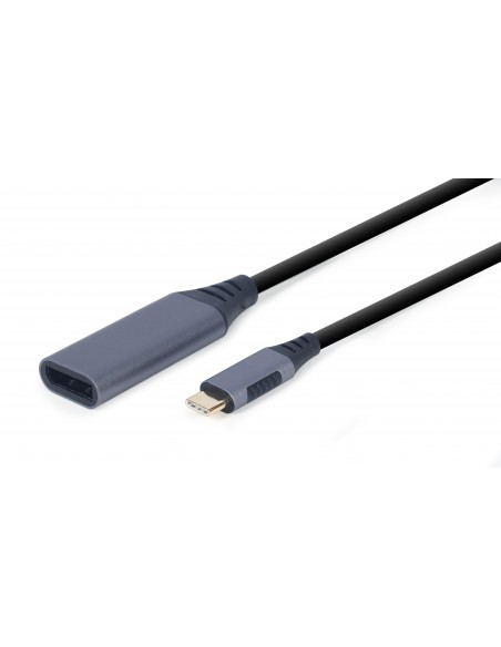 Cablexpert A-USB3C-DPF-01 adaptador de cable de vídeo 0,15 m USB Tipo C DisplayPort Gris