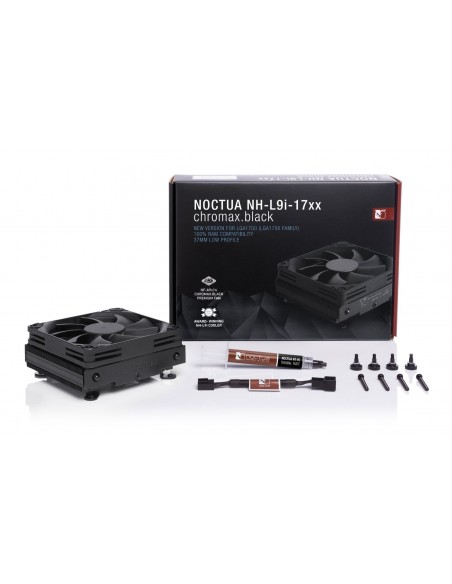 Noctua NH-L9I-17XX CH.BK sistema de refrigeración para ordenador Procesador Ventilador 9,2 cm Negro