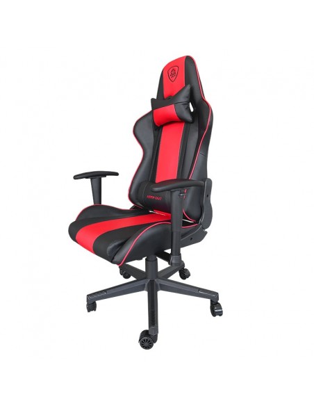 KeepOut XSPRO-RACING Silla para videojuegos universal Asiento acolchado Negro, Rojo
