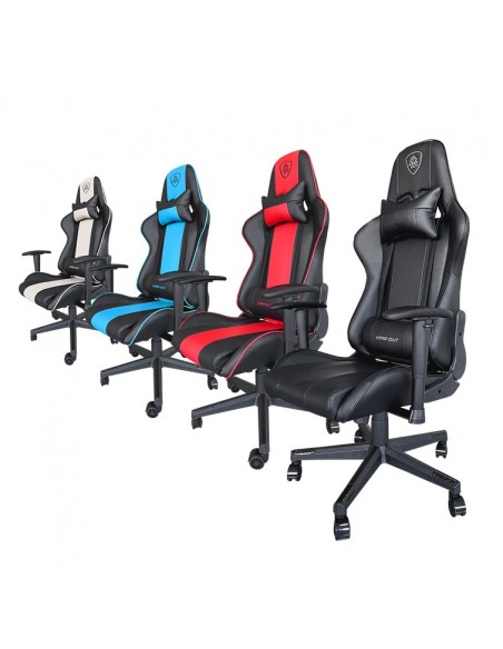 KeepOut XSPRO-RACING Silla para videojuegos universal Asiento acolchado Negro, Rojo