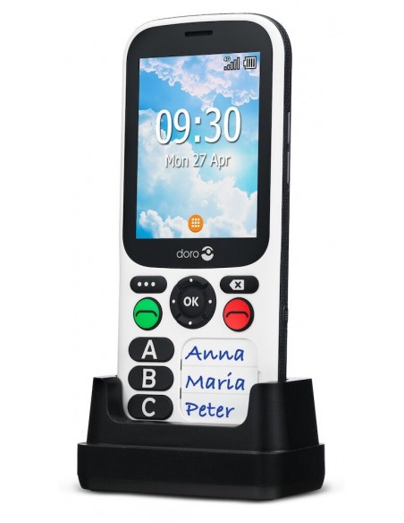 Doro 780X 7,11 cm (2.8") 117 g Negro, Blanco Característica del teléfono