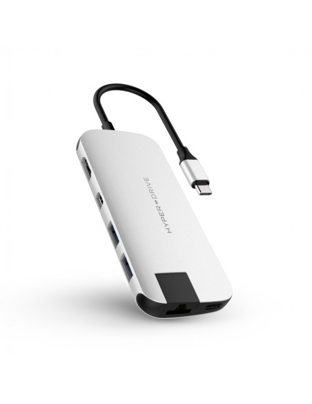 HYPER HD247B USB 2.0 Type-C Plata