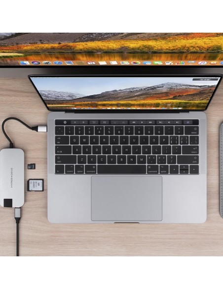 HYPER HD247B USB 2.0 Type-C Plata