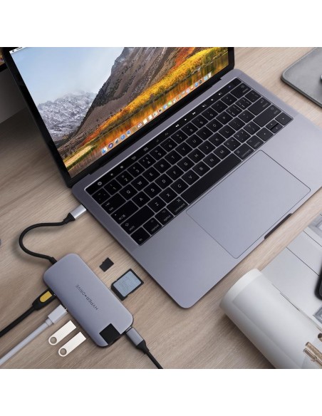 HYPER HD247B-GRAY cable USB USB C Gris