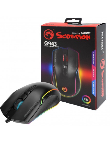 Marvo G943 ratón USB tipo A Óptico 10000 DPI