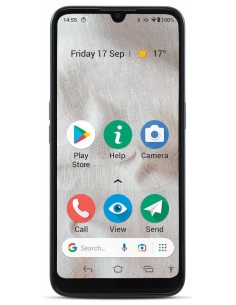 Doro 8100 15,5 cm (6.1") SIM doble Android 11 Go Edition 4G USB Tipo C 2 GB 32 GB 3000 mAh Gris