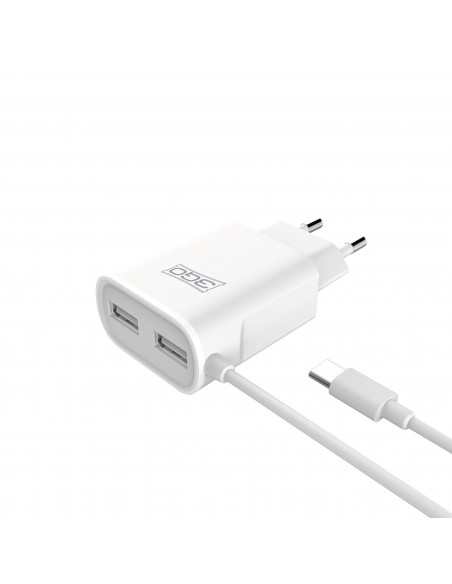 3GO ALMUSB20 cargador de dispositivo móvil Blanco Interior