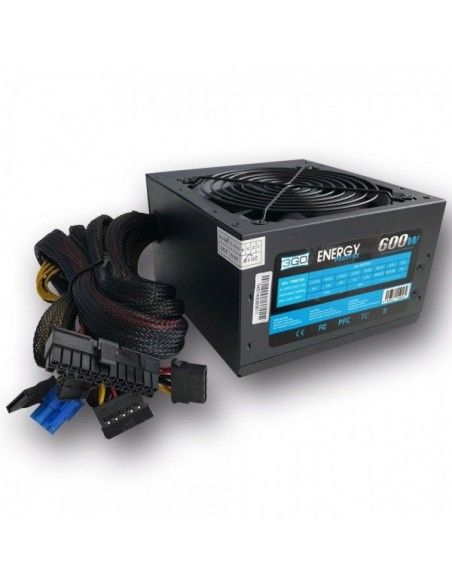 3GO PS601SX unidad de fuente de alimentación 600 W 20+4 pin ATX ATX Negro