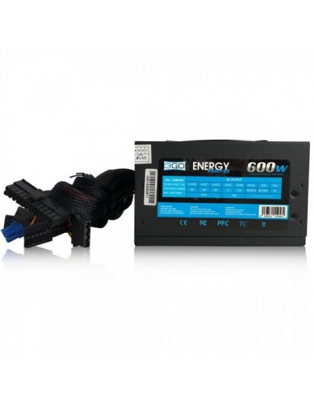 3GO PS601SX unidad de fuente de alimentación 600 W 20+4 pin ATX ATX Negro