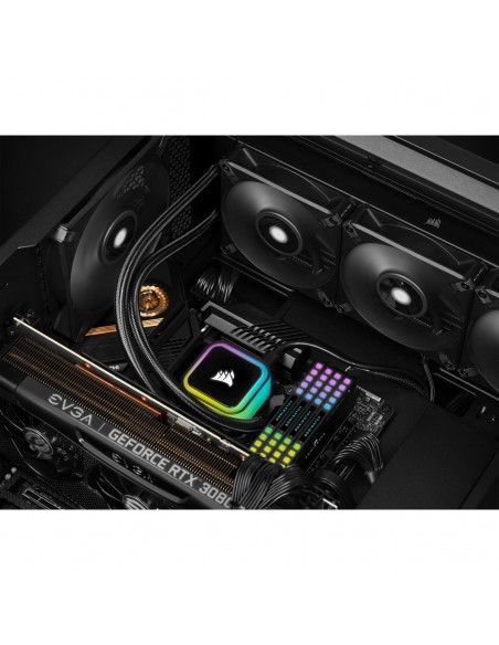 Corsair iCUE H150i RGB ELITE Procesador Sistema de refrigeración líquida todo en uno 12 cm Negro 1 pieza(s)