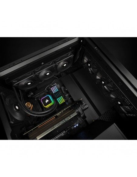 Corsair iCUE H150i RGB ELITE Procesador Sistema de refrigeración líquida todo en uno 12 cm Negro 1 pieza(s)
