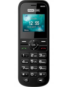 MaxCom MM36D teléfono móvil 4,5 cm (1.77") 89 g Negro