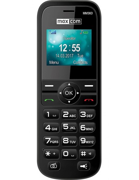 MaxCom MM36D teléfono móvil 4,5 cm (1.77") 89 g Negro