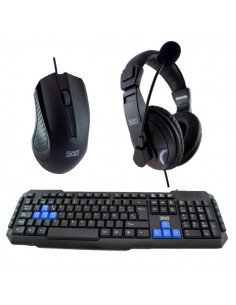 3GO COMBODRILEH2 teclado USB QWERTY Negro